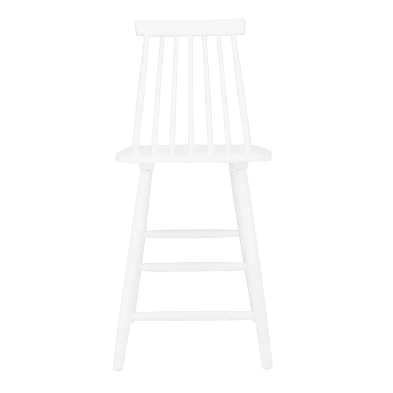 Tabouret de comptoir de ferme à dossier fuseau, noir/blanc/gris/naturel, lot de 2