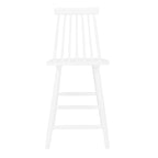 Tabouret de comptoir de ferme à dossier fuseau, noir/blanc/gris/naturel, lot de 2