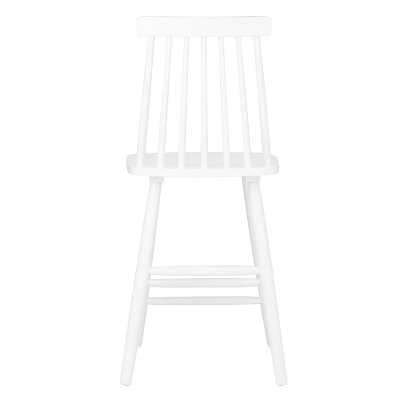 Tabouret de comptoir de ferme à dossier fuseau, noir/blanc/gris/naturel, lot de 2