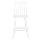 Tabouret de comptoir de ferme à dossier fuseau, noir/blanc/gris/naturel, lot de 2