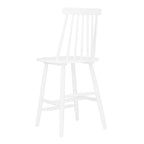 Tabouret de comptoir de ferme à dossier fuseau, noir/blanc/gris/naturel, lot de 2