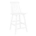 Tabouret de comptoir de ferme à dossier fuseau, noir/blanc/gris/naturel, lot de 2