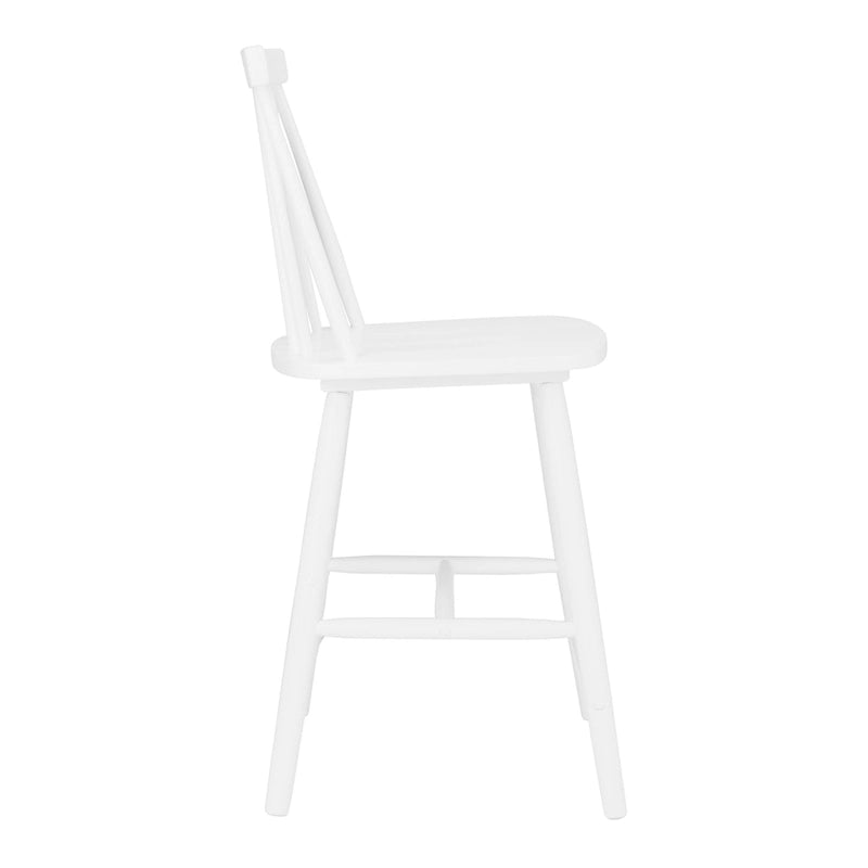 Tabouret de comptoir de ferme à dossier fuseau, noir/blanc/gris/naturel, lot de 2