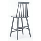 Tabouret de comptoir de ferme à dossier fuseau, noir/blanc/gris/naturel, lot de 2