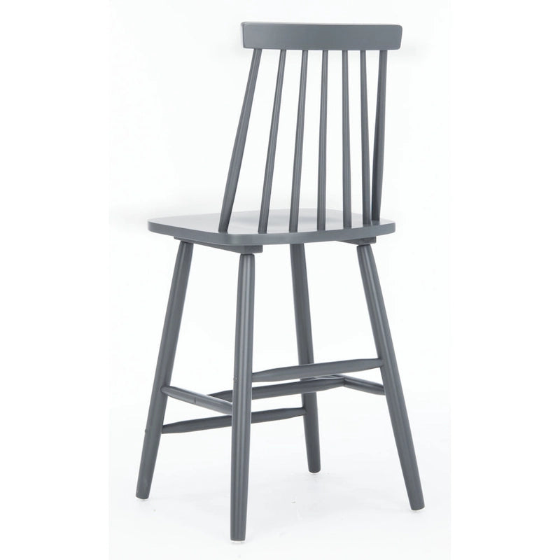 Tabouret de comptoir de ferme à dossier fuseau, noir/blanc/gris/naturel, lot de 2
