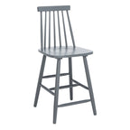 Tabouret de comptoir de ferme à dossier fuseau, noir/blanc/gris/naturel, lot de 2