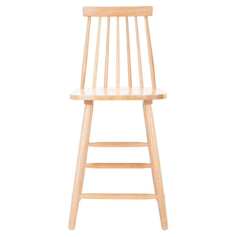 Tabouret de comptoir de ferme à dossier fuseau, noir/blanc/gris/naturel, lot de 2
