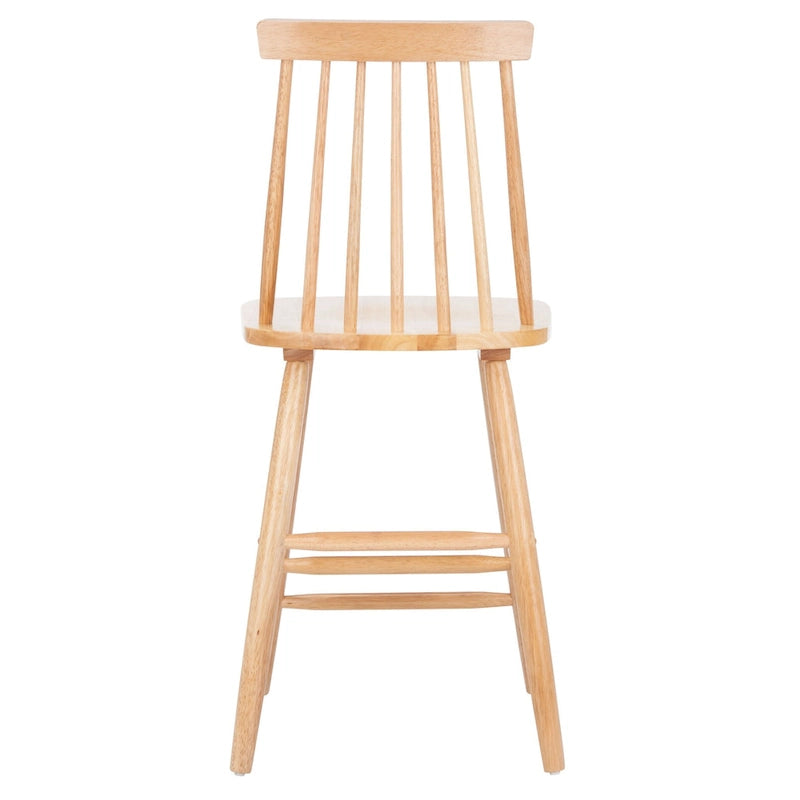 Tabouret de comptoir de ferme à dossier fuseau, noir/blanc/gris/naturel, lot de 2