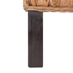 Structure de lit en rotin tressé Naturel/Espresso et Marron/Espresso – Grand lit (Full/Queen), 1 personne