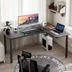 60  Large Home Office Corner Desk L-Shaped Computer Desk with Mouse Pad