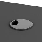 Bureau d'angle en L noir avec tapis de souris, pour une personne