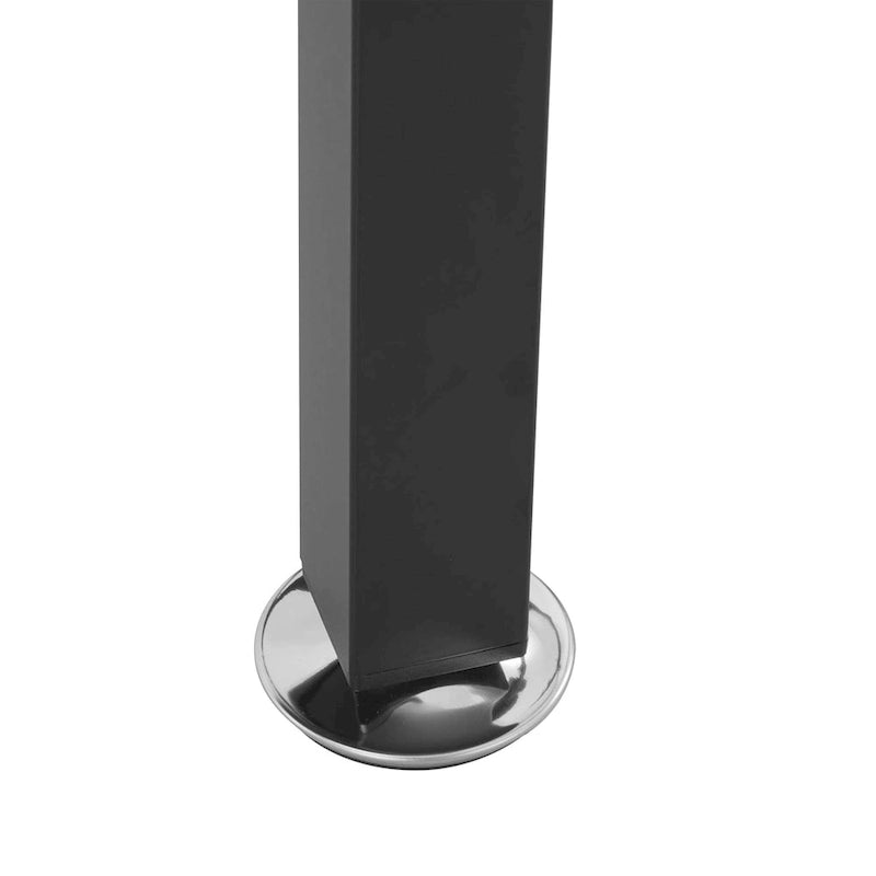 Bureau d'angle en L noir avec tapis de souris, pour une personne