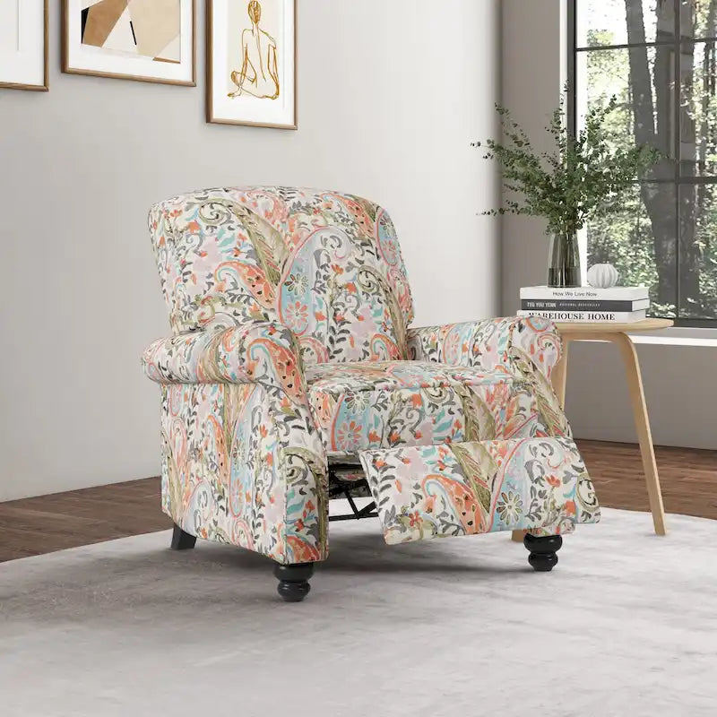 Fauteuil inclinable à pousser – Multicolore, une place