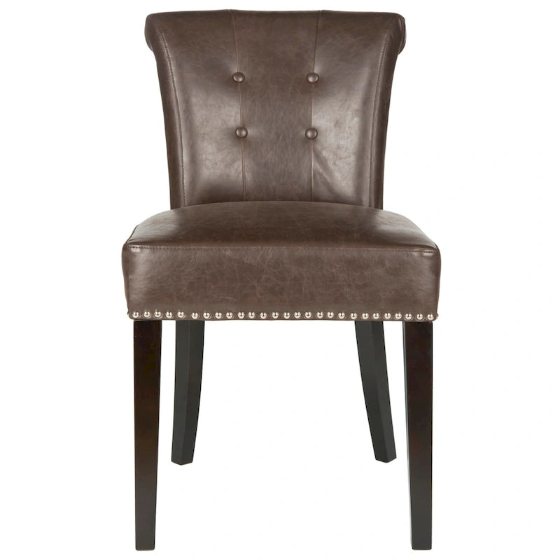 Chaise de salle à manger, Beige/Brun antique/Taupe/Gris/Gris huître, Rembourrée, Lot de 2