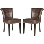 Chaise de salle à manger, Beige/Brun antique/Taupe/Gris/Gris huître, Rembourrée, Lot de 2