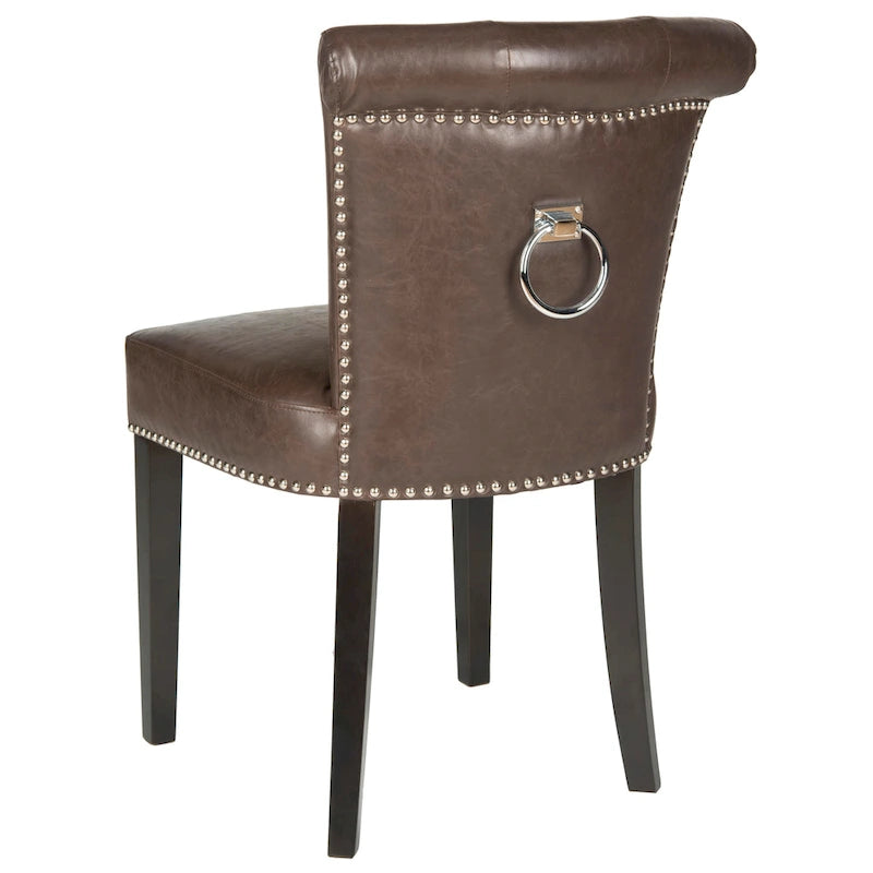 Chaise de salle à manger, Beige/Brun antique/Taupe/Gris/Gris huître, Rembourrée, Lot de 2