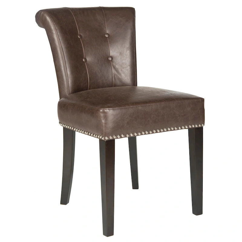 Chaise de salle à manger, Beige/Brun antique/Taupe/Gris/Gris huître, Rembourrée, Lot de 2