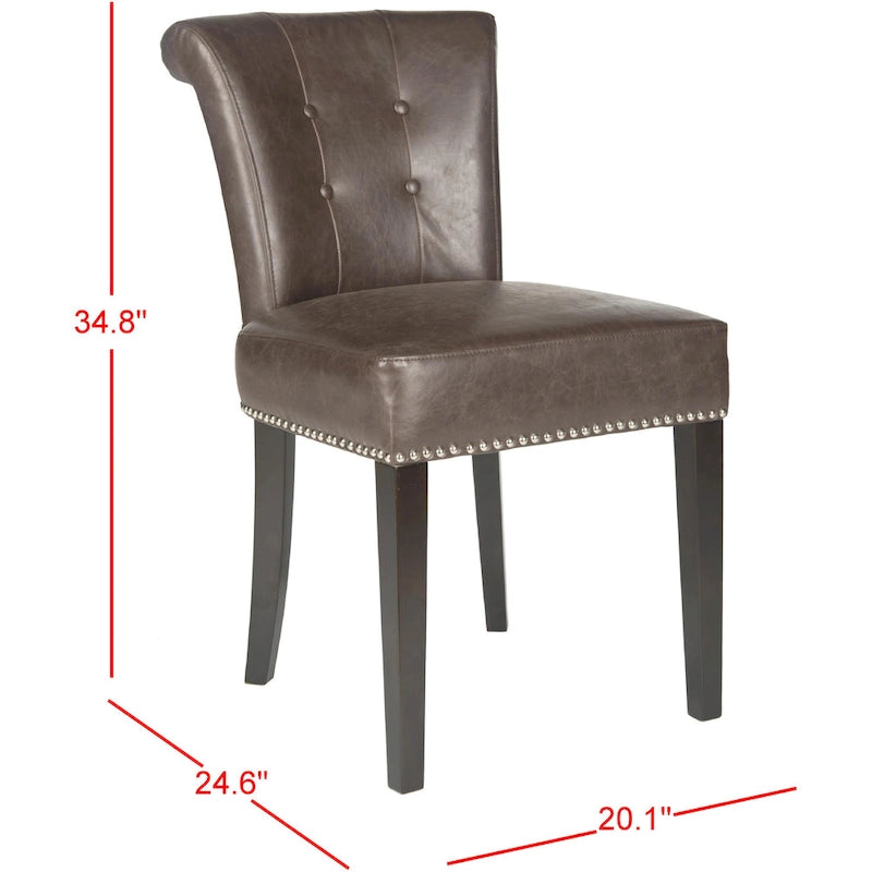 Chaise de salle à manger, Beige/Brun antique/Taupe/Gris/Gris huître, Rembourrée, Lot de 2