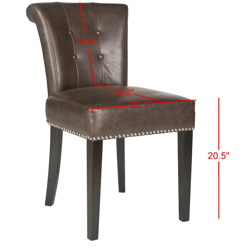 Chaise de salle à manger, Beige/Brun antique/Taupe/Gris/Gris huître, Rembourrée, Lot de 2