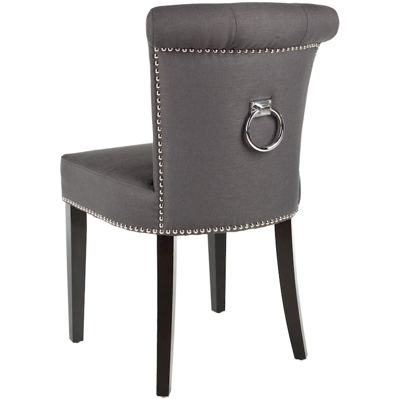 Chaise de salle à manger, Beige/Brun antique/Taupe/Gris/Gris huître, Rembourrée, Lot de 2