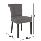 Chaise de salle à manger, Beige/Brun antique/Taupe/Gris/Gris huître, Rembourrée, Lot de 2