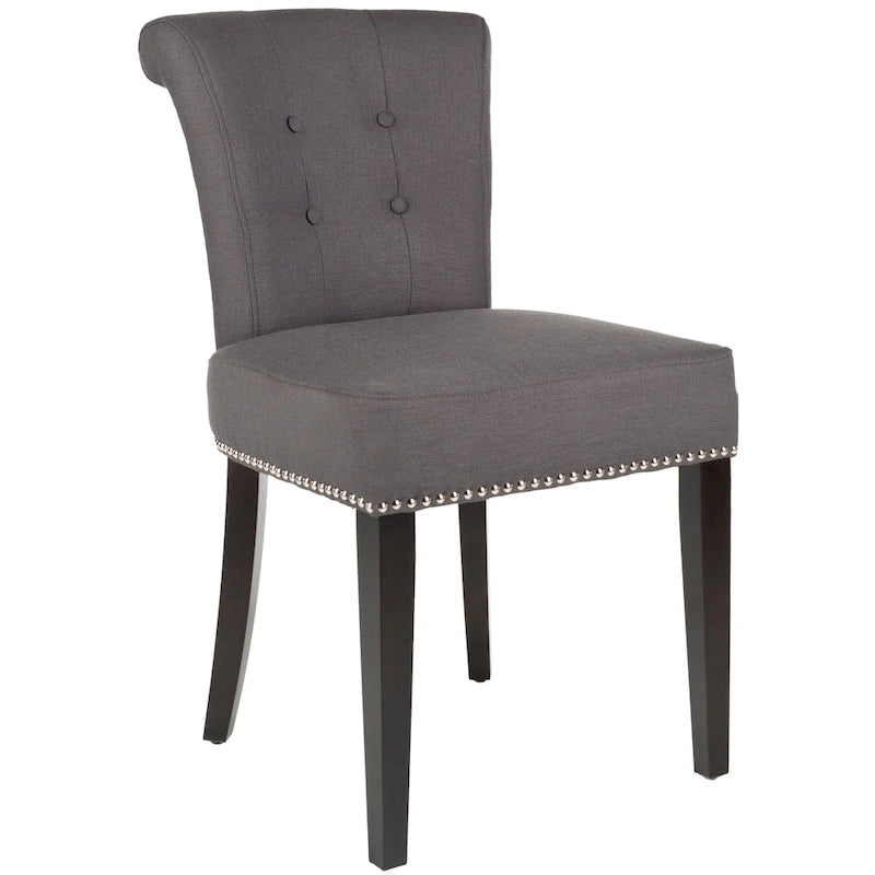 Chaise de salle à manger, Beige/Brun antique/Taupe/Gris/Gris huître, Rembourrée, Lot de 2