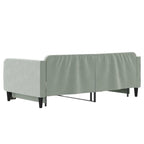Lit de repos gris clair en velours avec lit gigogne, 2 places