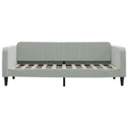 Lit de repos gris clair en velours avec lit gigogne, 2 places
