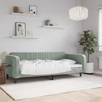 Lit de repos gris clair en velours avec lit gigogne, 2 places