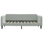 Lit de repos gris clair en velours avec lit gigogne, 2 places