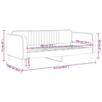 Lit de repos gris clair en velours avec lit gigogne, 2 places