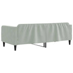 Lit de repos gris clair en velours avec lit gigogne, 2 places