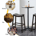 Gymax Lot de 2 tabourets de bar selle chaises de cuisine hauteur bar avec caoutchouc