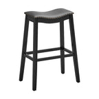 Gymax Lot de 2 tabourets de bar selle chaises de cuisine hauteur bar avec caoutchouc