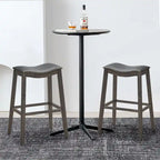 Gymax Lot de 2 tabourets de bar selle chaises de cuisine hauteur bar avec caoutchouc