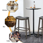 Gymax Lot de 2 tabourets de bar selle chaises de cuisine hauteur bar avec caoutchouc
