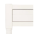 Table basse à étagère inférieure à 2 tiroirs – Blanc vieilli / Gris délavé / Noir / Marron