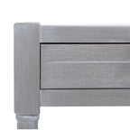 Table basse à étagère inférieure à 2 tiroirs – Blanc vieilli / Gris délavé / Noir / Marron