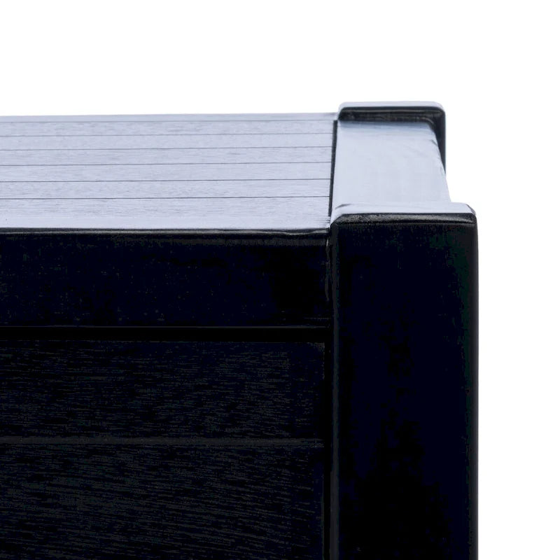 Table basse à étagère inférieure à 2 tiroirs – Blanc vieilli / Gris délavé / Noir / Marron