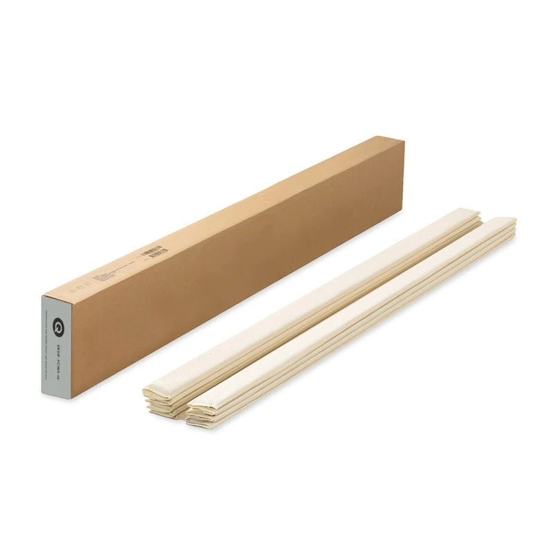Lattes de lit en bois recouvertes de tissu beige – Lit simple/double/Queen/King, 1 personne