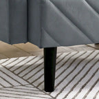 Canapé-lit convertible en velours beige / bleu / noir / gris / rose, dossier inclinable 6 positions, 2-3 places