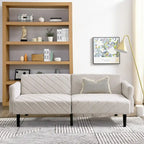 Canapé-lit convertible en velours beige / bleu / noir / gris / rose, dossier inclinable 6 positions, 2-3 places