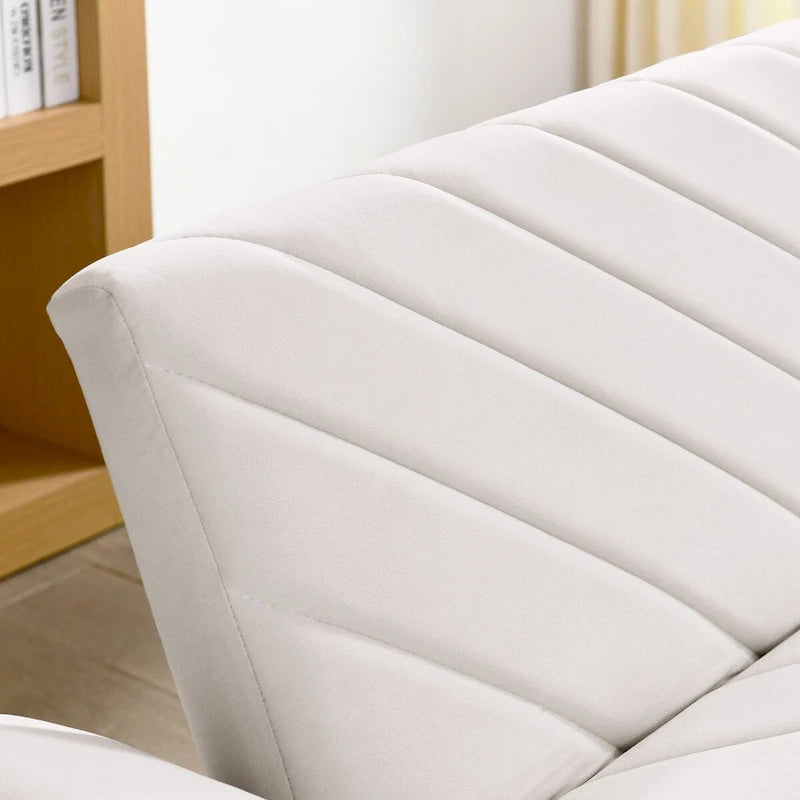 Canapé-lit convertible en velours beige / bleu / noir / gris / rose, dossier inclinable 6 positions, 2-3 places