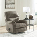 Fauteuil inclinable à bascule, une place, muscade/gris taupe