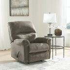 Fauteuil inclinable à bascule, une place, muscade/gris taupe