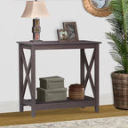Console de ferme en Chêne Noir / Gris Lavé / Chêne / Blanc / Palissandre, style X