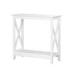 Console de ferme en Chêne Noir / Gris Lavé / Chêne / Blanc / Palissandre, style X