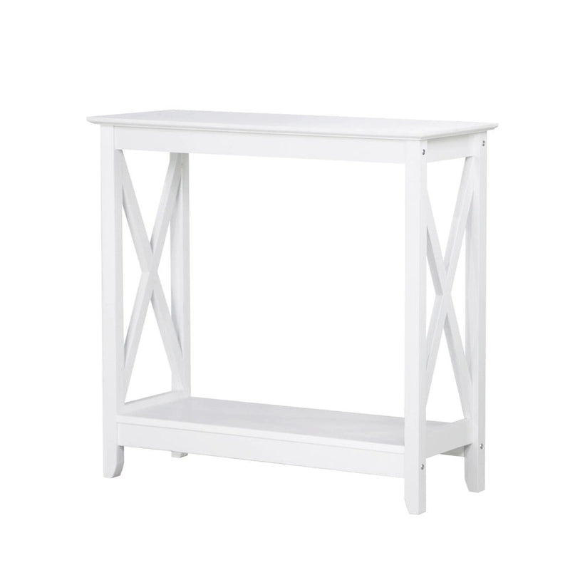 Console de ferme en Chêne Noir / Gris Lavé / Chêne / Blanc / Palissandre, style X