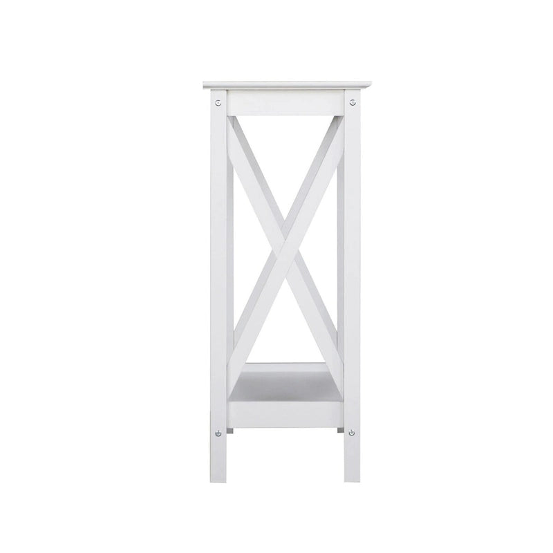 Console de ferme en Chêne Noir / Gris Lavé / Chêne / Blanc / Palissandre, style X