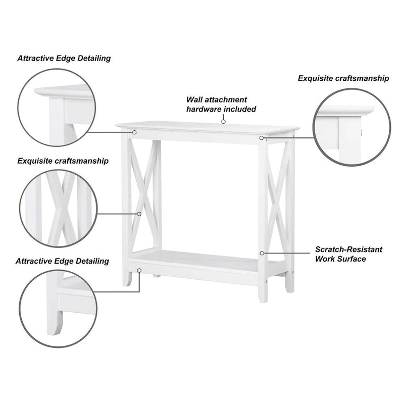 Console de ferme en Chêne Noir / Gris Lavé / Chêne / Blanc / Palissandre, style X